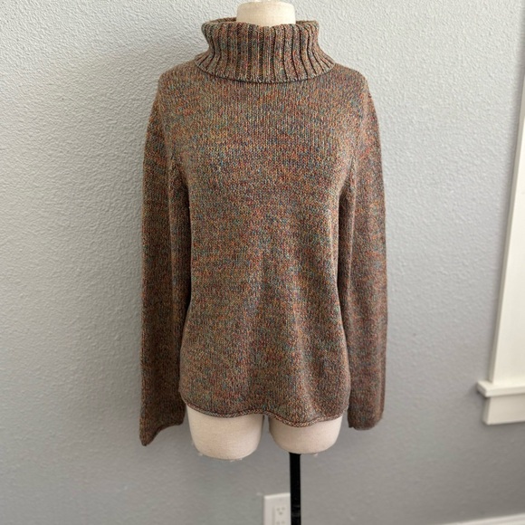 SoBlue Sigrid Olsen Wool Blend Turtleneck Sweater Size Large EUC - Picture 1 of 4